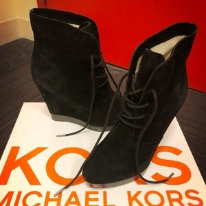 Michael Kors 'Channing' Black Suede Bootie